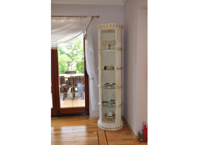 Vitrine Bar Eck Regal Glas Amphore Bodenfase Säule Schrank Vitrinen Regale 1860