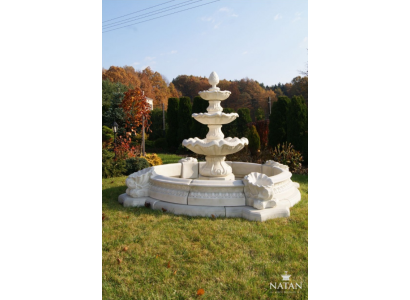 Fontaine Becken Zierbrunnen Springbrunnen Brunnen Stadt Teich Skulptur Garten