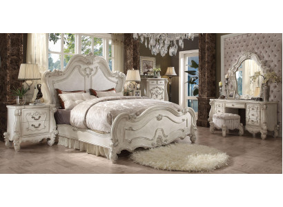 Klassisches Bett Doppelbett 2x Nachttische Holz Design Betten Neu 3 tlg.