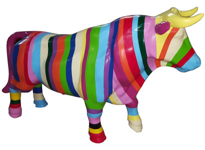 Abstrakte Figur Kuh design Loft bunte Skulpturen Figuren handarbeit Dekoration