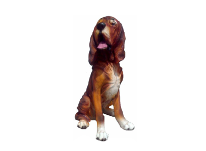 Hund Dekorative Statue Garten Figuren Statuen 45cm Lebensgroß Figur Plastik