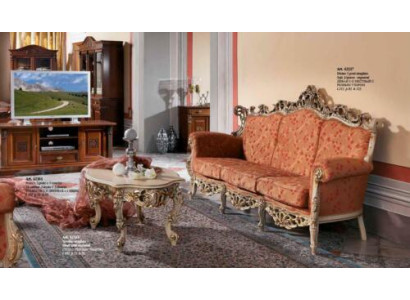 Designer 321 Sitzer Sofagarnitur Polster Italienische Möbel Sofa Massivholz